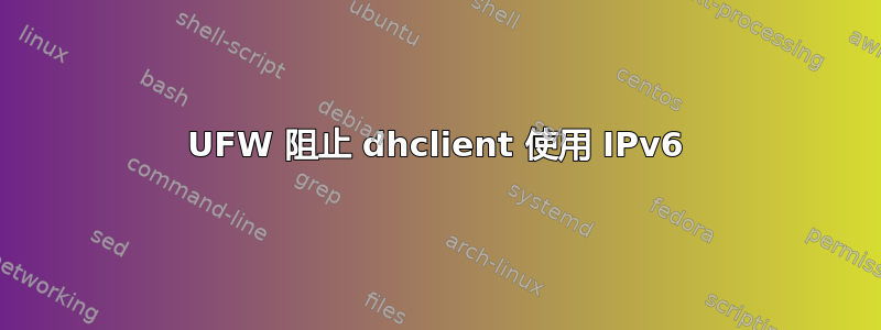 UFW 阻止 dhclient 使用 IPv6