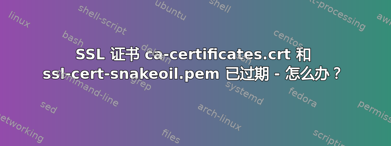 SSL 证书 ca-certificates.crt 和 ssl-cert-snakeoil.pem 已过期 - 怎么办？