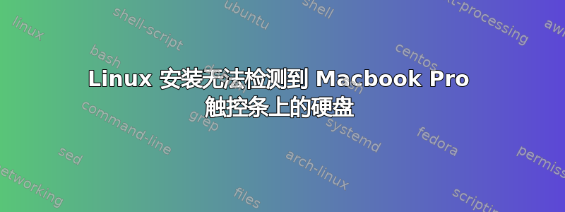 Linux 安装无法检测到 Macbook Pro 触控条上的硬盘