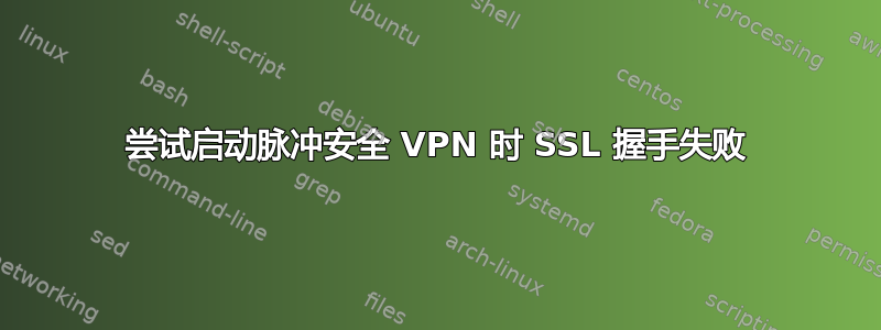 尝试启动脉冲安全 VPN 时 SSL 握手失败