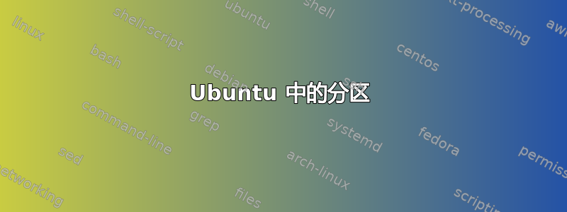 Ubuntu 中的分区