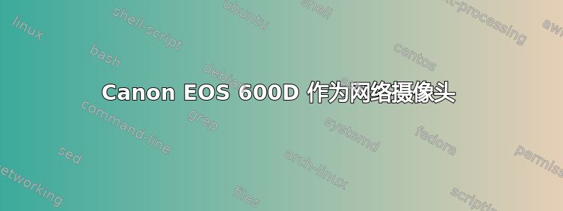Canon EOS 600D 作为网络摄像头