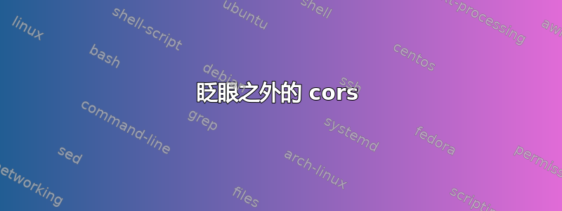 眨眼之外的 cors