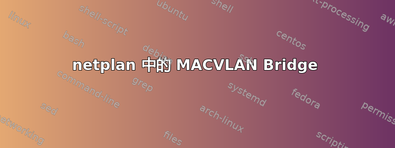 netplan 中的 MACVLAN Bridge