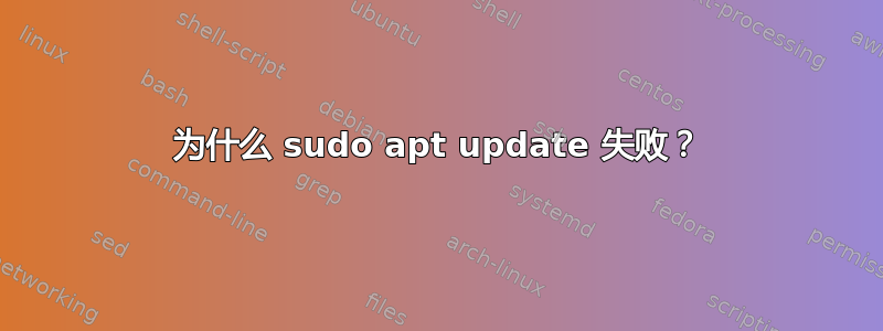 为什么 sudo apt update 失败？