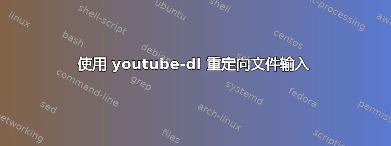 使用 youtube-dl 重定向文件输入