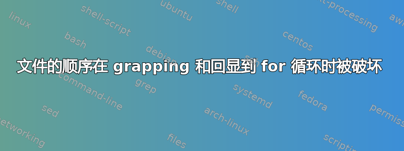 文件的顺序在 grapping 和回显到 for 循环时被破坏