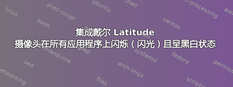 集成戴尔 Latitude 摄像头在所有应用程序上闪烁（闪光）且呈黑白状态