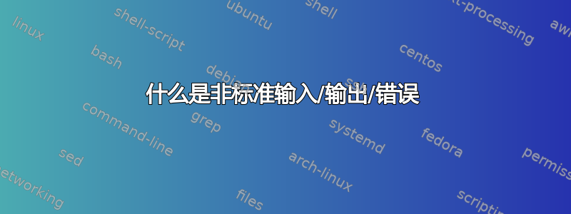 什么是非标准输入/输出/错误