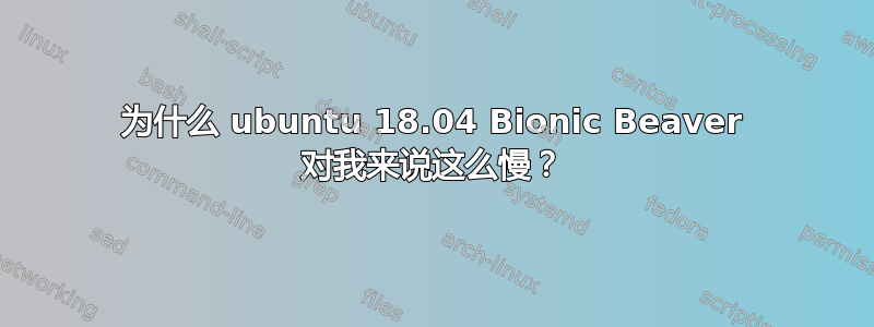 为什么 ubuntu 18.04 Bionic Beaver 对我来说这么慢？