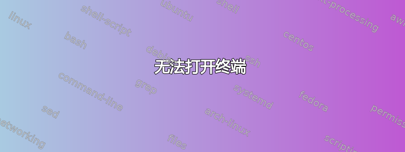 无法打开终端