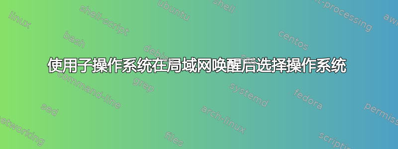 使用子操作系统在局域网唤醒后选择操作系统