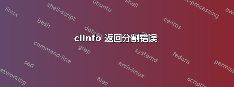 clinfo 返回分割错误