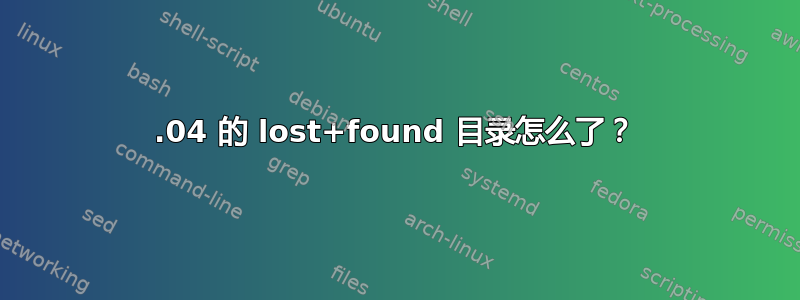 18.04 的 lost+found 目录怎么了？