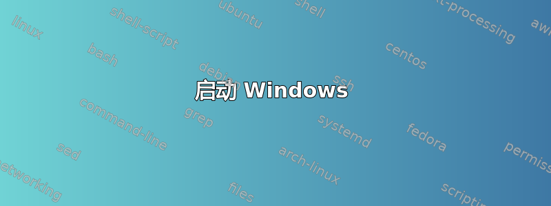 启动 Windows