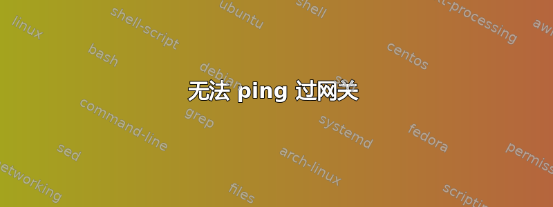 无法 ping 过网关