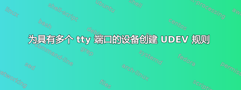 为具有多个 tty 端口的设备创建 UDEV 规则