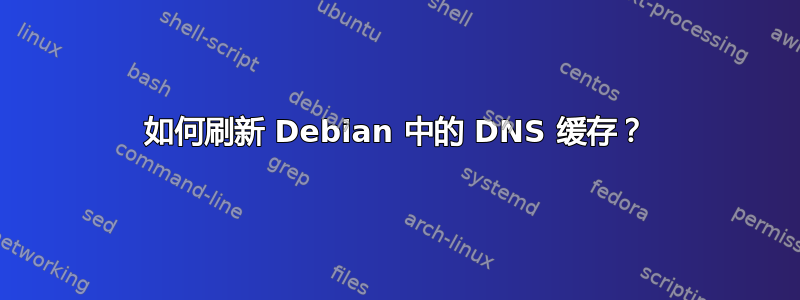 如何刷新 Debian 中的 DNS 缓存？