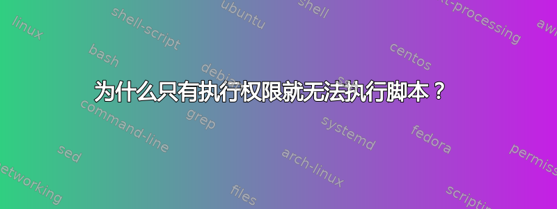 为什么只有执行权限就无法执行脚本？ 