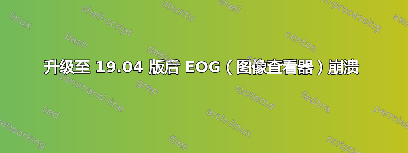 升级至 19.04 版后 EOG（图像查看器）崩溃