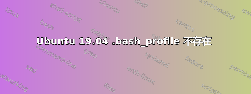 Ubuntu 19.04 .bash_profile 不存在