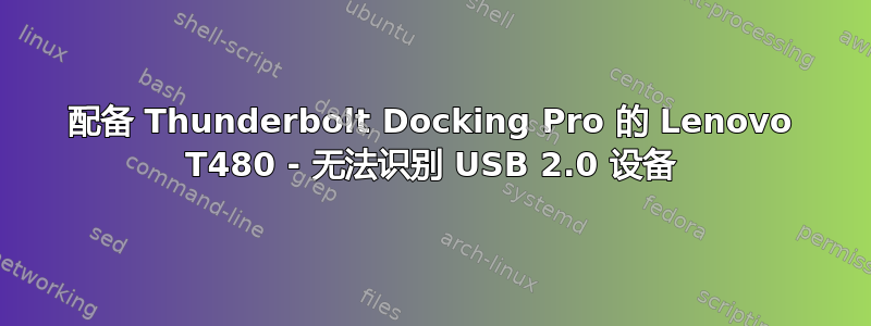 配备 Thunderbolt Docking Pro 的 Lenovo T480 - 无法识别 USB 2.0 设备