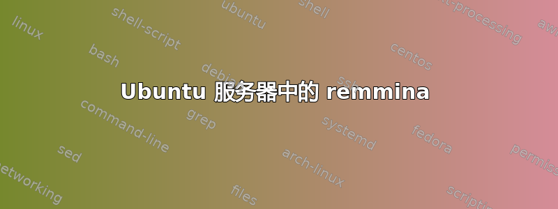 Ubuntu 服务器中的 remmina