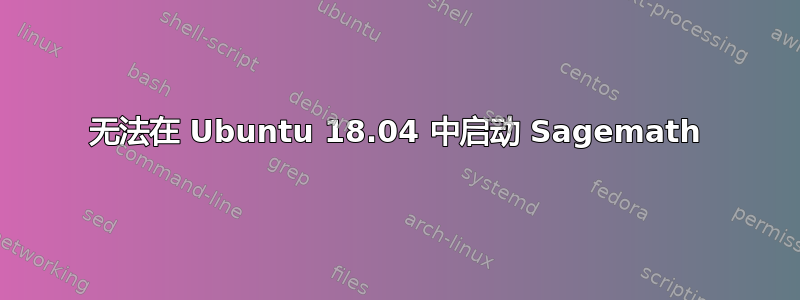 无法在 Ubuntu 18.04 中启动 Sagemath