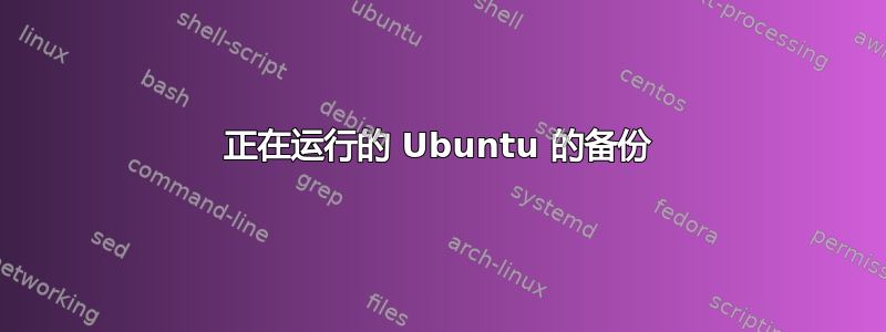 正在运行的 Ubuntu 的备份