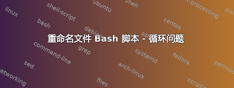 重命名文件 Bash 脚本 - 循环问题