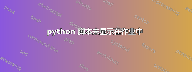 python 脚本未显示在作业中