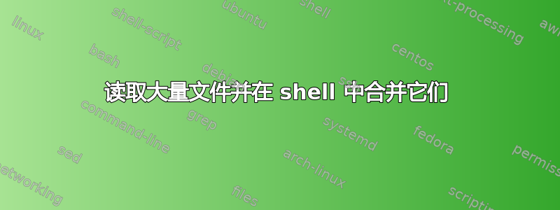 读取大量文件并在 shell 中合并它们