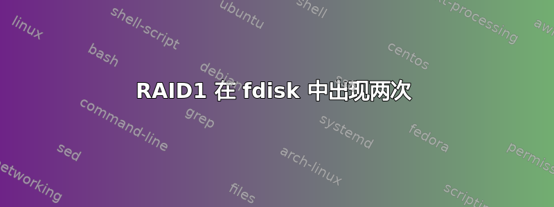 RAID1 在 fdisk 中出现两次