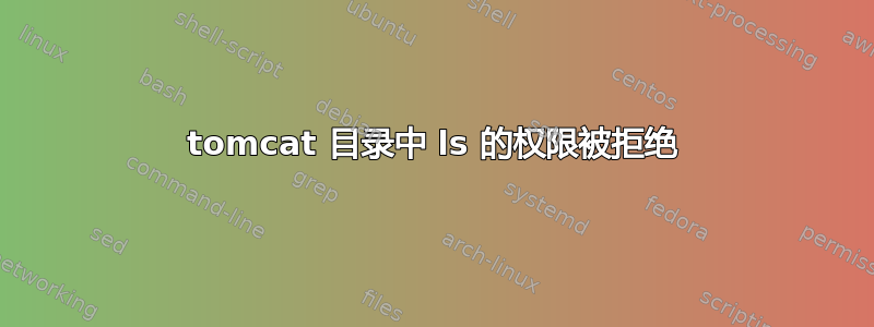 tomcat 目录中 ls 的权限被拒绝