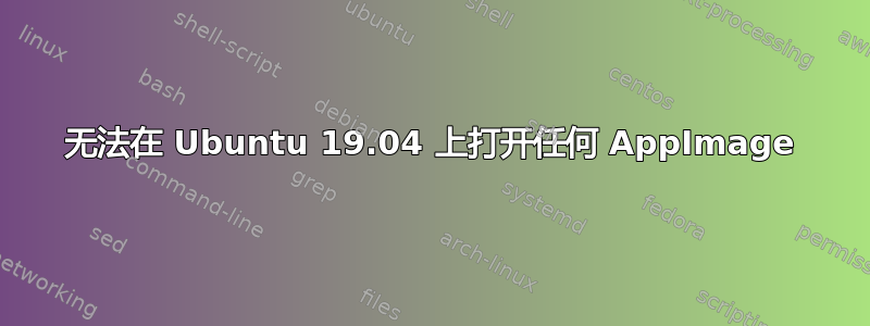 无法在 Ubuntu 19.04 上打开任何 AppImage