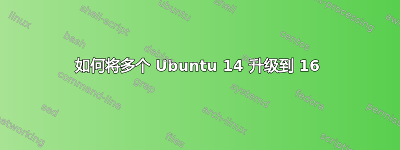 如何将多个 Ubuntu 14 升级到 16