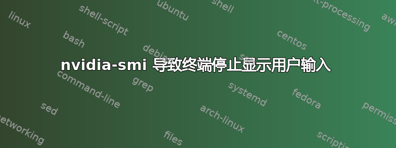 nvidia-smi 导致终端停止显示用户输入