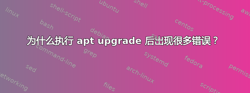 为什么执行 apt upgrade 后出现很多错误？