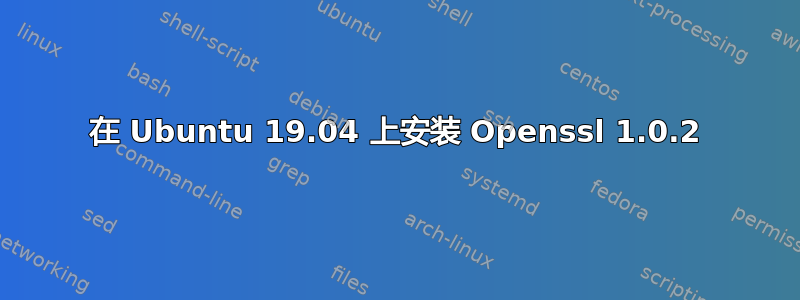 在 Ubuntu 19.04 上安装 Openssl 1.0.2