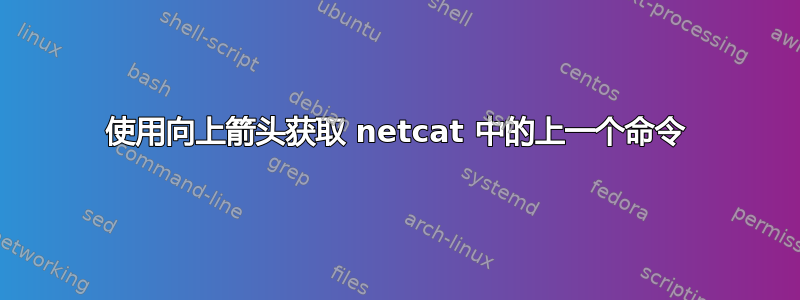 使用向上箭头获取 netcat 中的上一个命令