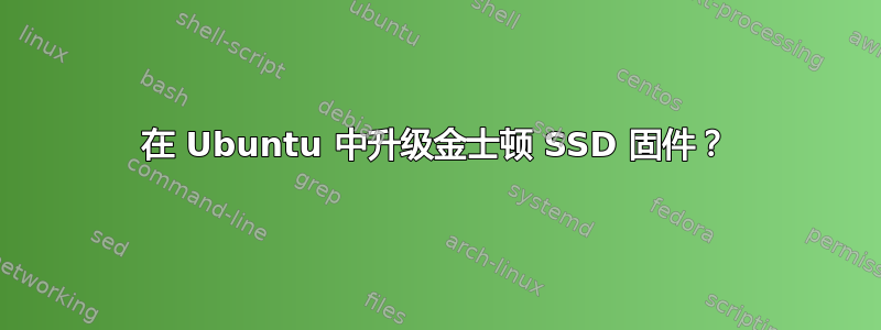 在 Ubuntu 中升级金士顿 SSD 固件？