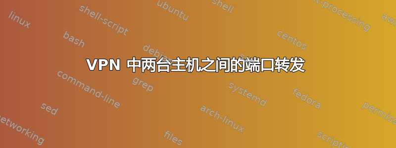 VPN 中两台主机之间的端口转发