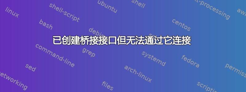 已创建桥接接口但无法通过它连接