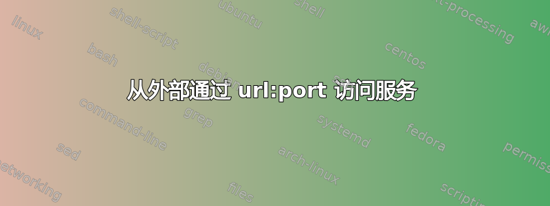 从外部通过 url:port 访问服务