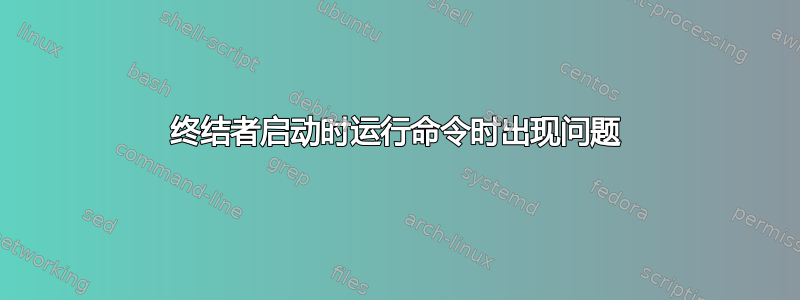 终结者启动时运行命令时出现问题