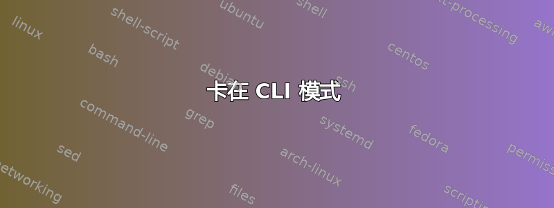 卡在 CLI 模式