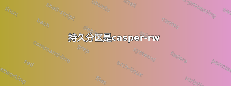 持久分区是casper-rw