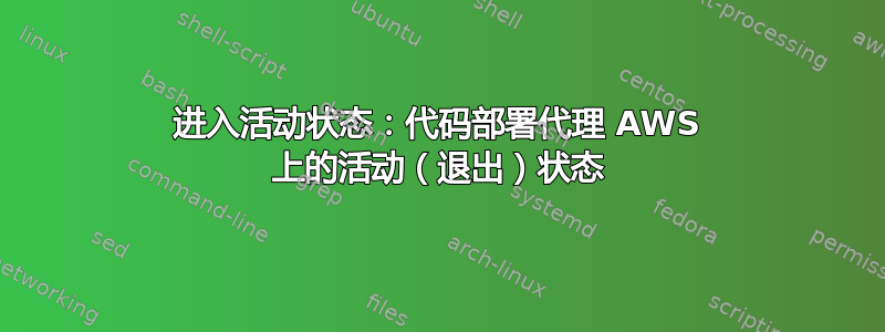 进入活动状态：代码部署代理 AWS 上的活动（退出）状态