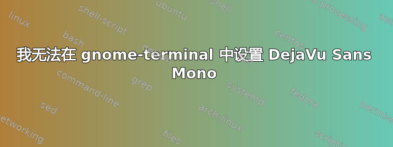 我无法在 gnome-terminal 中设置 DejaVu Sans Mono