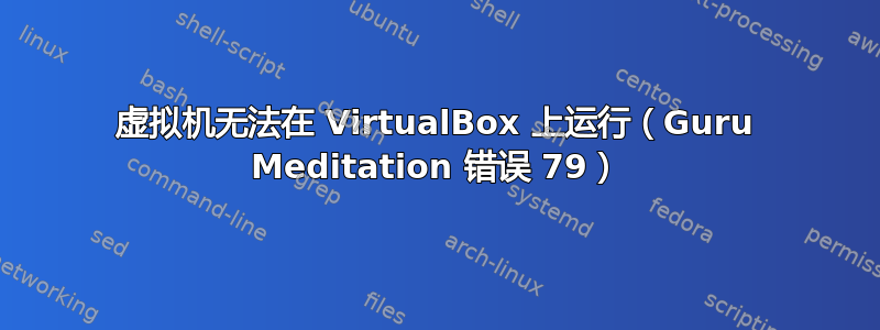 虚拟机无法在 VirtualBox 上运行（Guru Meditation 错误 79）